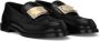 Dolce & Gabbana Zwarte Leren Loafers met Gouden Logo Plaque Black Heren - Thumbnail 2