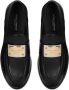 Dolce & Gabbana Zwarte Leren Loafers met Gouden Logo Plaque Black Heren - Thumbnail 4