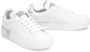 Dolce & Gabbana Metallic Leren Lage Sneakers White Dames - Thumbnail 2