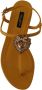 Dolce & Gabbana Mustard Leather Devotion Flats Sandals Shoes Geel Dames - Thumbnail 2