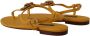 Dolce & Gabbana Mustard Leather Devotion Flats Sandals Shoes Geel Dames - Thumbnail 5