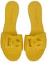 Dolce & Gabbana Mosterdgele platte sandalen Yellow Dames - Thumbnail 4