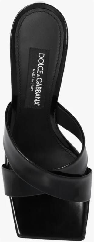 Dolce & Gabbana Muilezels met decoratieve hak Black Dames