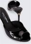 Dolce & Gabbana Zwarte Lakleren Hakken Muiltjes Black Dames - Thumbnail 4