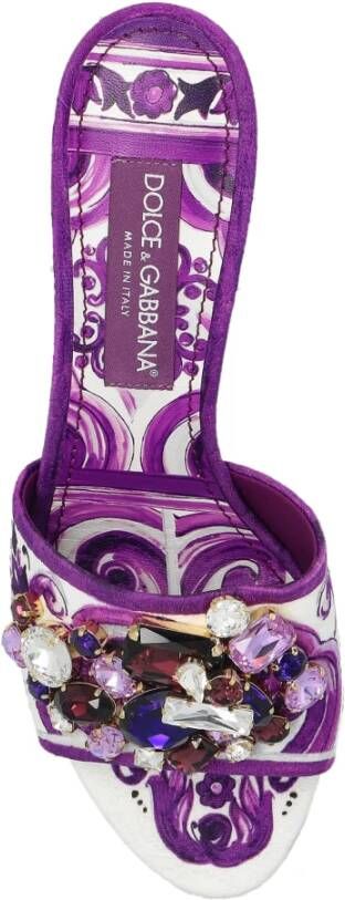 Dolce & Gabbana Muiltjes met hak en Majolica-print