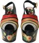 Dolce & Gabbana Multicolor Bloemen Kristal Plateau Sandalen Multicolor Dames - Thumbnail 2