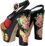 Dolce & Gabbana Multicolor Bloemen Kristal Plateau Sandalen Multicolor Dames - Thumbnail 4