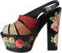 Dolce & Gabbana Multicolor Bloemen Kristal Plateau Sandalen Multicolor Dames - Thumbnail 5