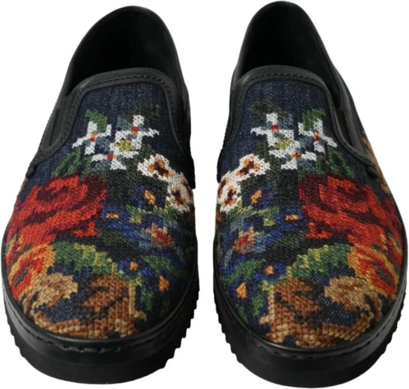 Dolce & Gabbana Multicolor Bloemen Loafers Schoenen Multicolor Heren