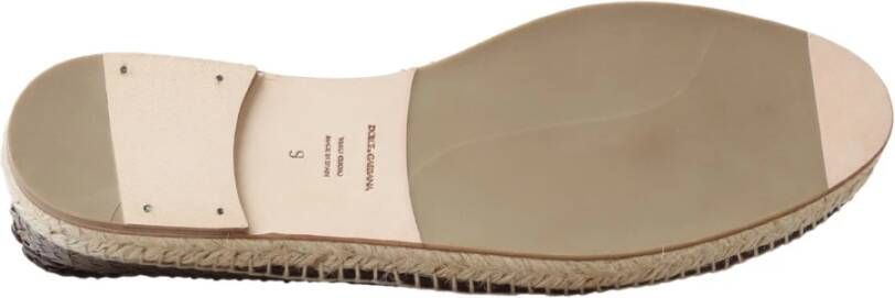 Dolce & Gabbana Multicolor Buffalo Leren Instap Espadrilles