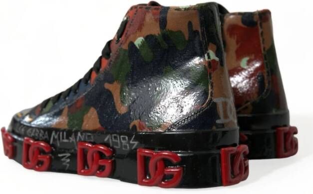 Dolce & Gabbana Camouflage High Top Sneakers Schoenen Multicolor Heren