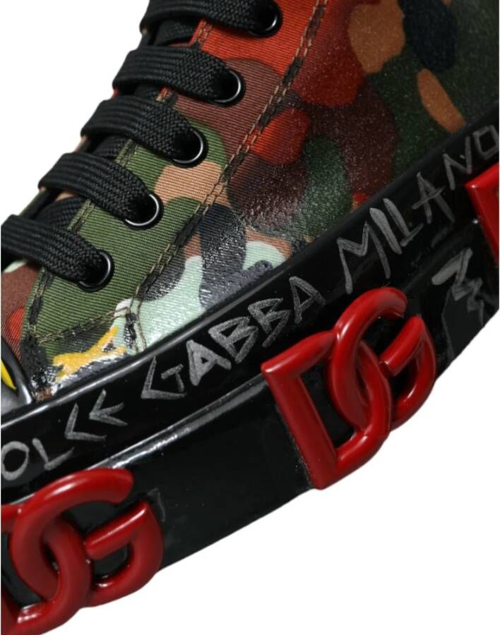 Dolce & Gabbana Camouflage High Top Sneakers Schoenen Multicolor Dames