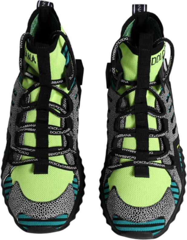Dolce & Gabbana Multicolor Gebreide Sneakers met Logo Details Multicolor Heren