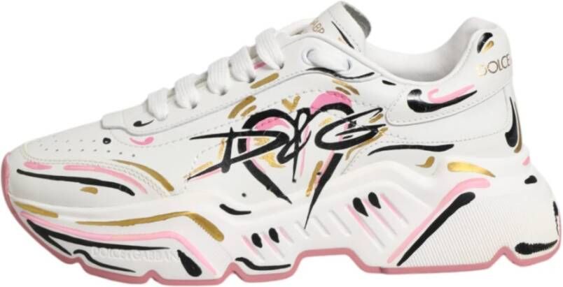 Dolce & Gabbana Multicolor Handgeschilderde Daymaster Sneaker Schoenen