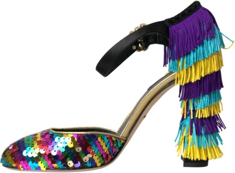 Dolce & Gabbana Multicolor Kristal Mary Jane Pumps Multicolor Dames