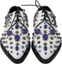 Dolce & Gabbana Elegante Kristallen Leren Jurkschoenen White Unisex - Thumbnail 20