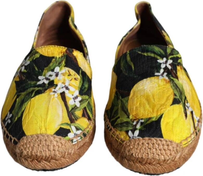 Dolce & Gabbana Multicolor Lemon Slip On Espadrilles Multicolor Dames