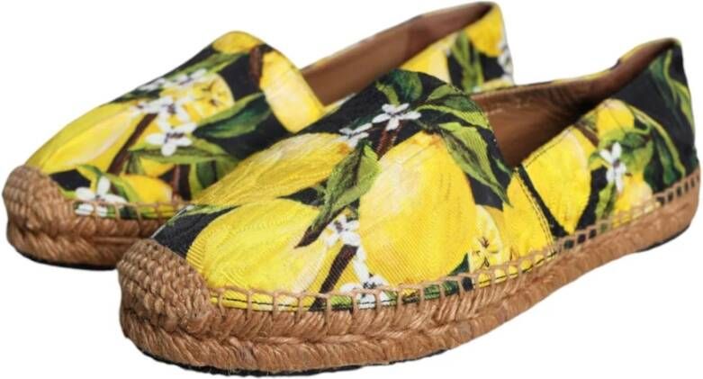 Dolce & Gabbana Multicolor Lemon Slip On Espadrilles Multicolor Dames