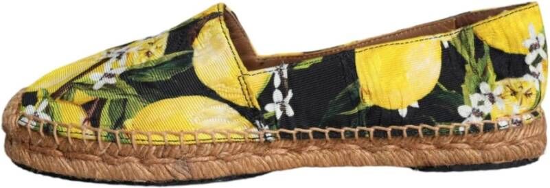 Dolce & Gabbana Multicolor Lemon Slip On Espadrilles Multicolor Dames