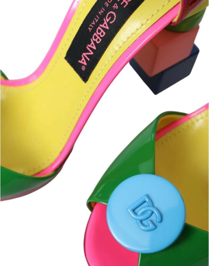 Dolce & Gabbana Multicolor Leren Hakken Sandalen Multicolor Dames