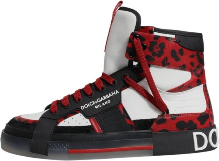 Dolce & Gabbana Multicolor leren hoge sneakers