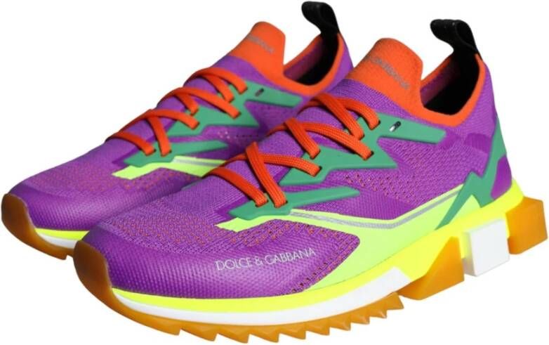 Dolce & Gabbana Multicolor Leren Lage Sneakers Multicolor Heren