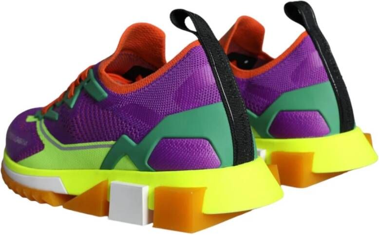 Dolce & Gabbana Multicolor Leren Lage Sneakers Multicolor Heren