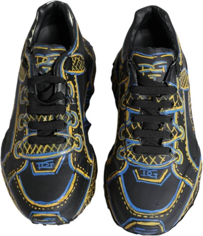 Dolce & Gabbana Multicolor Leren Sneakers met Rubberen Zool Multicolor Heren