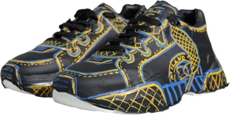 Dolce & Gabbana Multicolor Leren Sneakers met Rubberen Zool Multicolor Heren