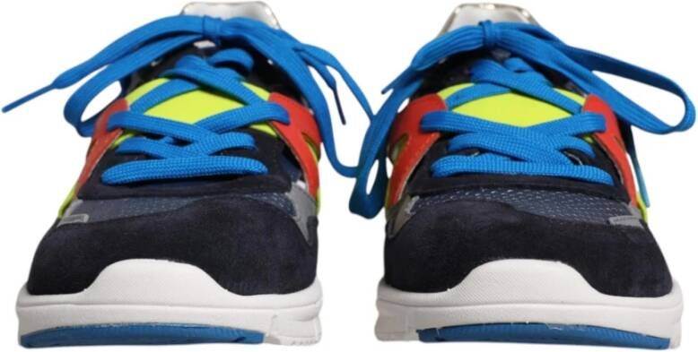 Dolce & Gabbana Multicolor Leren Sneakers met Rubberen Zool Multicolor Heren
