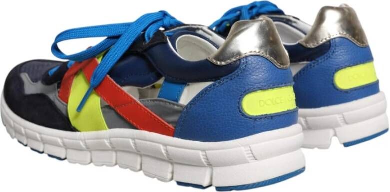 Dolce & Gabbana Multicolor Leren Sneakers met Rubberen Zool Multicolor Heren