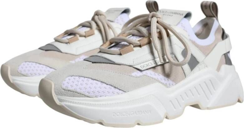 Dolce & Gabbana Multicolor Leren Veterschoenen met Logo Multicolor Heren