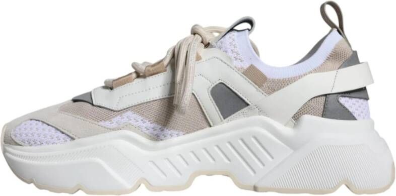Dolce & Gabbana Multicolor Leren Veterschoenen met Logo Multicolor Heren