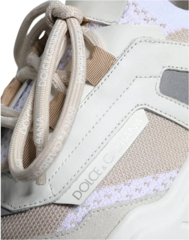 Dolce & Gabbana Multicolor Leren Veterschoenen met Logo Multicolor Heren