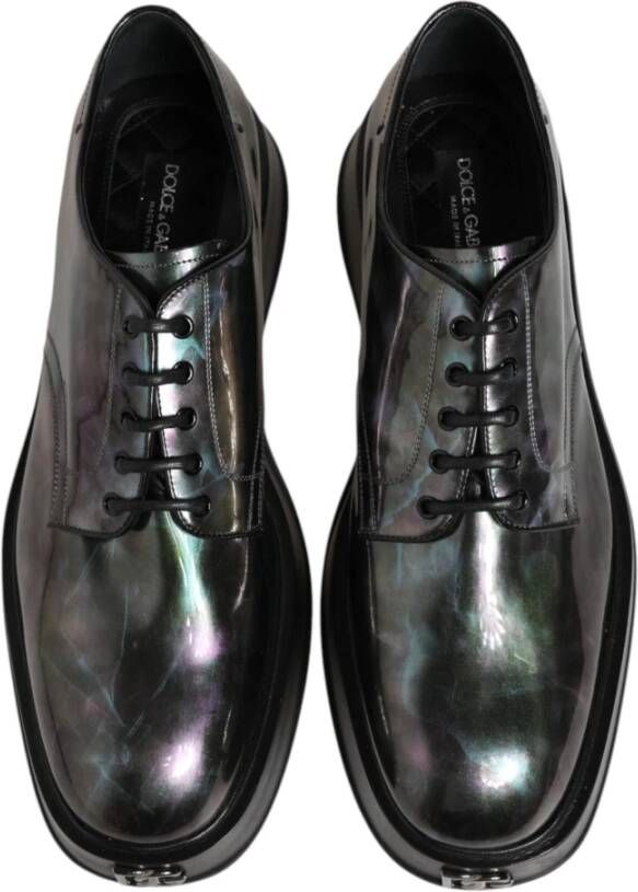Dolce & Gabbana Multicolor Leren Veterschoenen voor Formele Gelegenheden