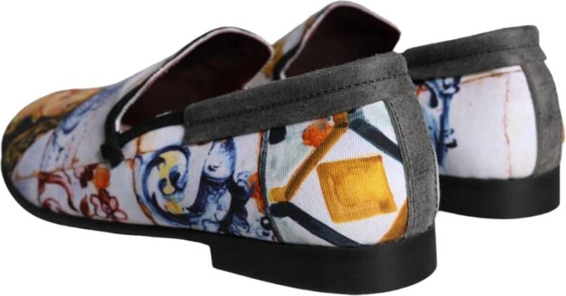 Dolce & Gabbana Multicolor Madonna Majolika Loafers Schoenen Multicolor Heren