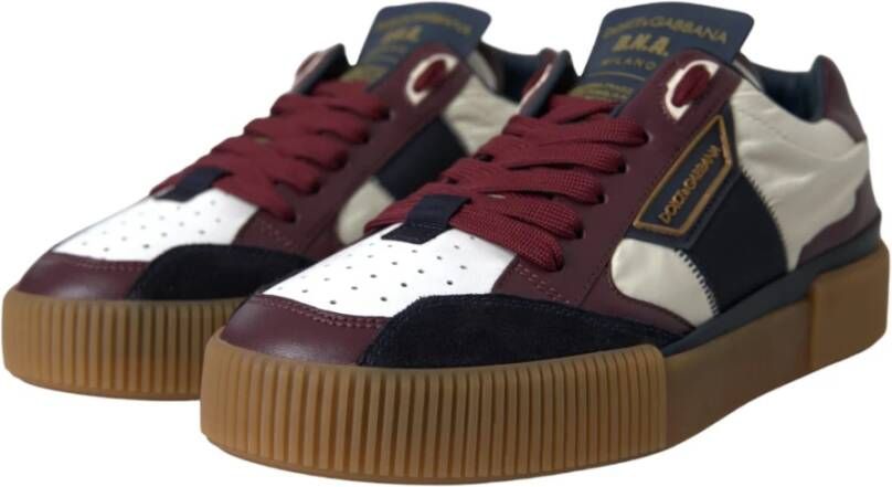 Dolce & Gabbana Multicolor Miami Lage Top Sneakers Multicolor Heren