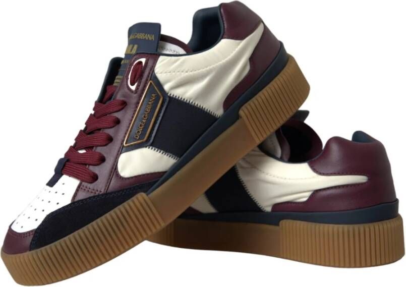 Dolce & Gabbana Multicolor Miami Lage Top Sneakers Multicolor Heren