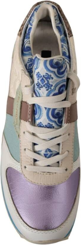 Dolce & Gabbana Multicolor Patchwork Lage Sneakers Multicolor Dames