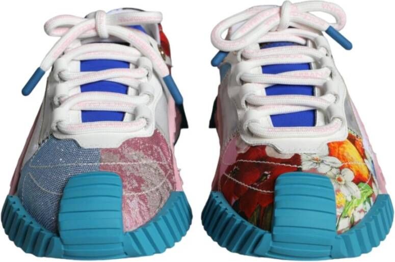 Dolce & Gabbana Multicolor Patchwork Lage Sneakers Multicolor Dames