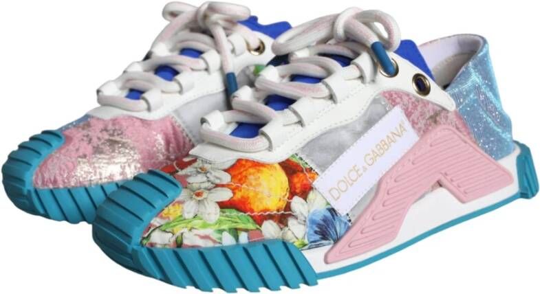 Dolce & Gabbana Multicolor Patchwork Lage Sneakers Multicolor Dames