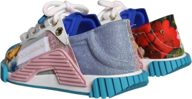 Dolce & Gabbana Multicolor Patchwork Lage Sneakers Multicolor Dames