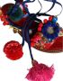 Dolce & Gabbana Multicolor Pom Bont Wrap Sandalen - Thumbnail 2