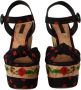 Dolce & Gabbana Multicolor Charmeuse Plateau Sleehak Sandalen Multicolor Dames - Thumbnail 10