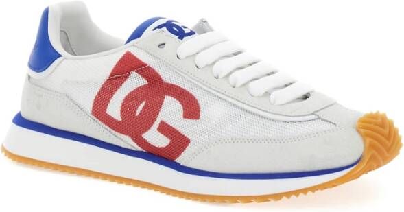 Dolce & Gabbana Multicolor Sneakers Puntige Neus Vetersluiting DG Logo Multicolor Dames