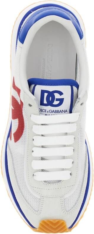 Dolce & Gabbana Multicolor Sneakers Puntige Neus Vetersluiting DG Logo Multicolor Dames