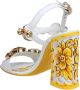 Dolce & Gabbana Multicolor Steen Sandaal met Juweelband White Dames - Thumbnail 4