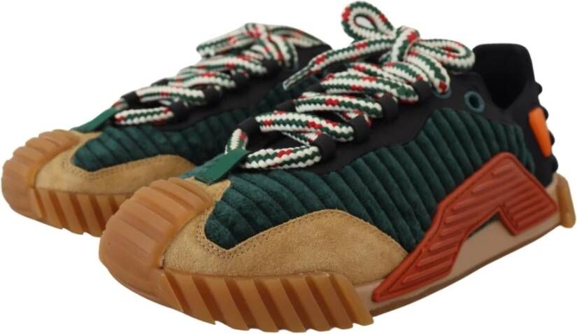 Dolce & Gabbana Multicolor Stoffen Veterschoenen NS1 Multicolor Heren