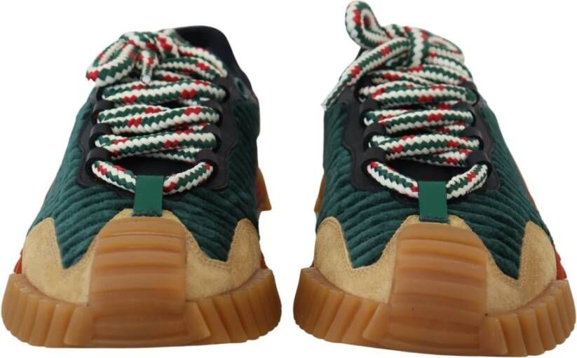 Dolce & Gabbana Multicolor Stoffen Veterschoenen NS1 Multicolor Heren