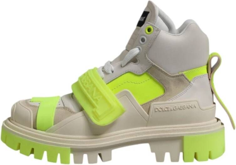 Dolce & Gabbana Multicolor Trekking Enkellaarzen Vetersluiting